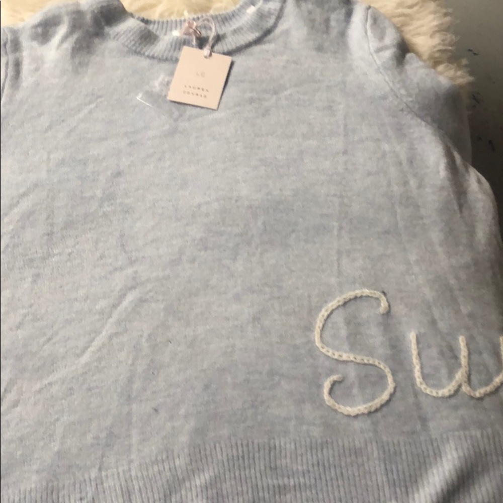 Soft baby blue sweater